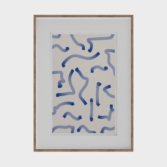 Abstract Line Art 3D Model - Modern Aesthetic