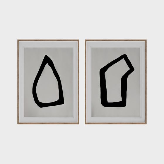 Low Polygon Abstract Line Art 3D Model