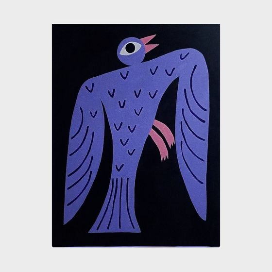 Dreamy Purple Wing Bird 3D model