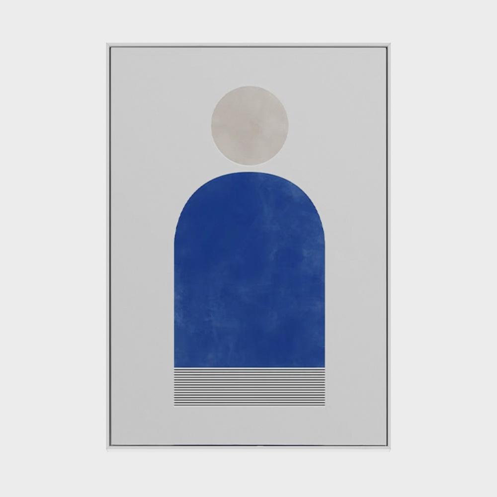 Abstract Geometric Human Figure 3D Model – Minimalist Blue Design