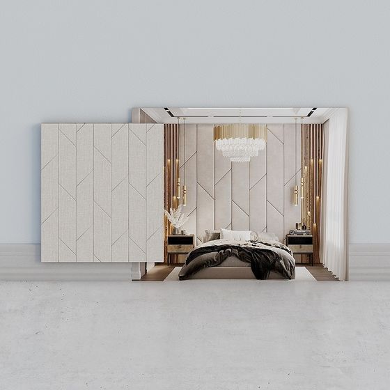 Elegant Low-Poly Wall Design 3D model