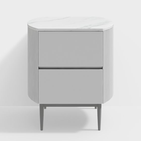 Stylish Bedside Table 3D Model for Modern Interiors