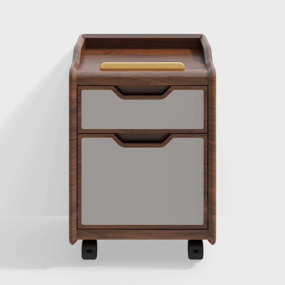 Mobile Nightstand 3D model for Modern Interiors