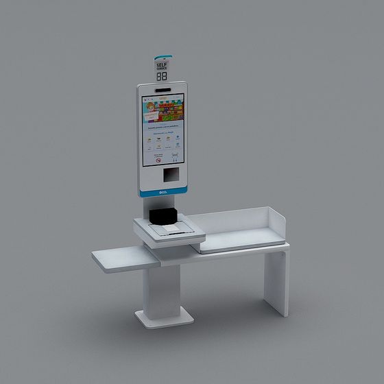 Self-Service Kiosk 3D Model for Modern Applications