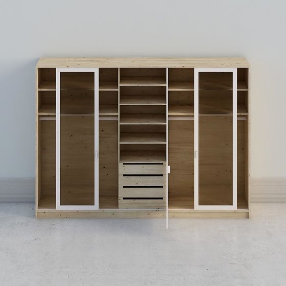 Wooden Storage Cabinet 3D model