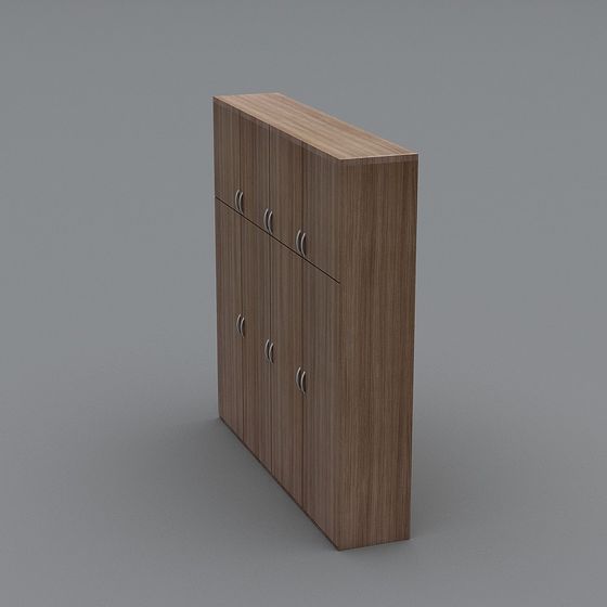 Modern Minimalist Wooden Storage Cabinet 3D model