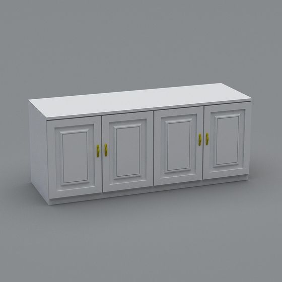 Elegant Minimalist Storage Cabinet 3D model