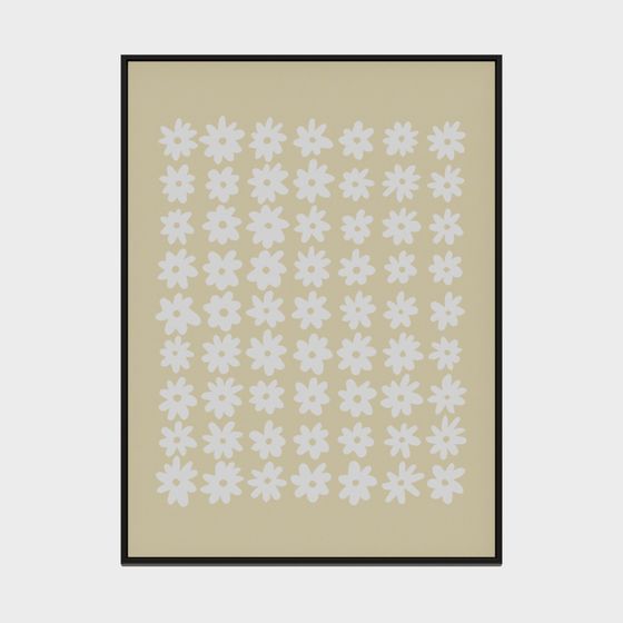 Daisy Matrix Low Polygon 3D model