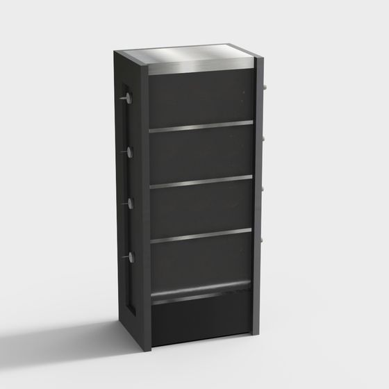 Stylish Industrial Storage Cabinet 3D model for Modern Spaces
