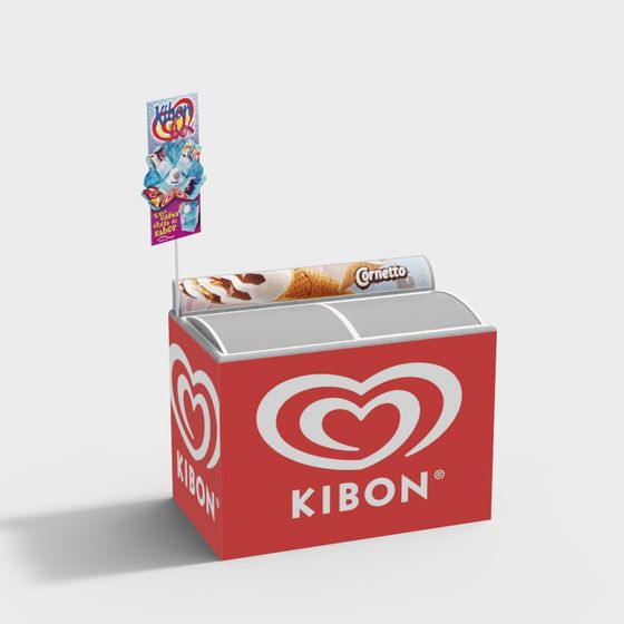 Kibon Ice Cream Display Box 3D model