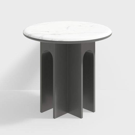 Elegant Minimalist Round Table 3D model