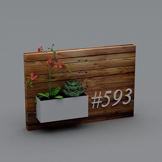 Unique Low Polygon Wall Design 3D model