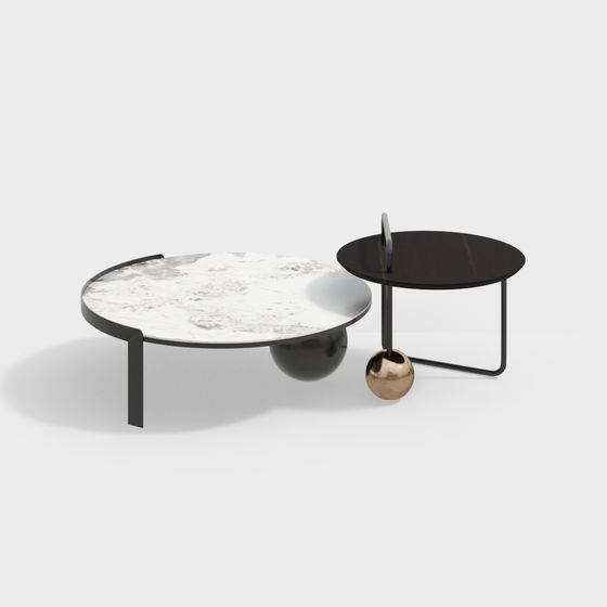 Stylish Balance Art Table 3D model