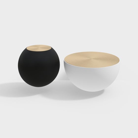 Stylish Sphere Side Table 3D model for Modern Interiors