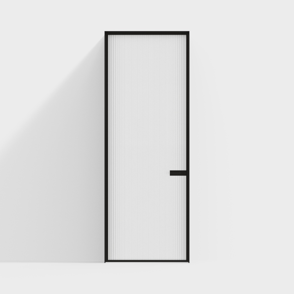 Modern Minimalist Glass Door 3D model