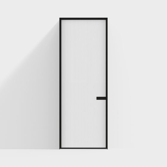 Modern Minimalist Glass Door 3D model