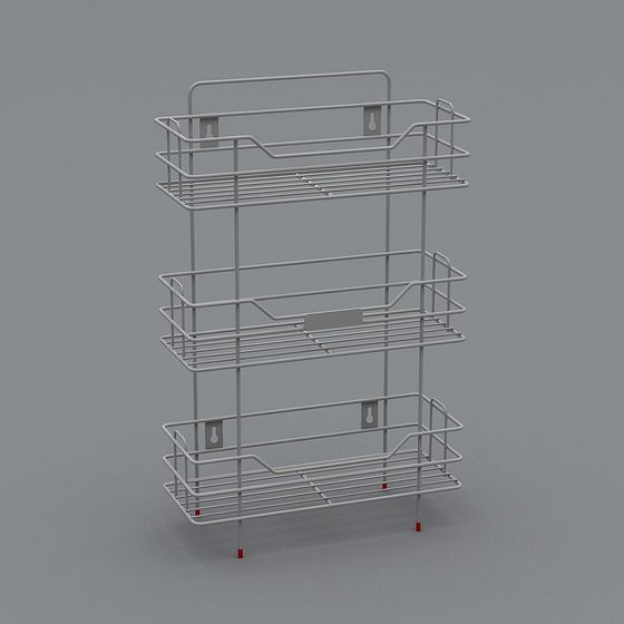 Stylish Kitchen Spice Rack 3D Model