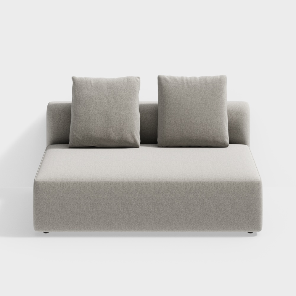 Stylish Low-Poly Sofa 3D model for Modern Interiors