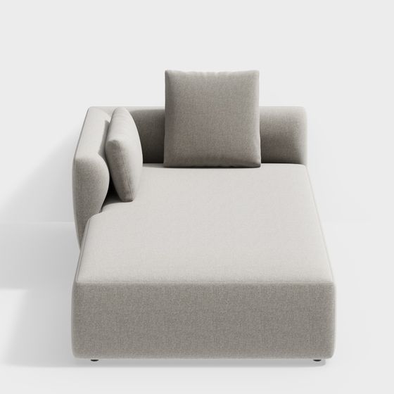 Elegant Low Poly Sofa 3D model for Interior Spaces