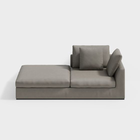 Modern Minimalist Low-Polygon Sofa 3D model