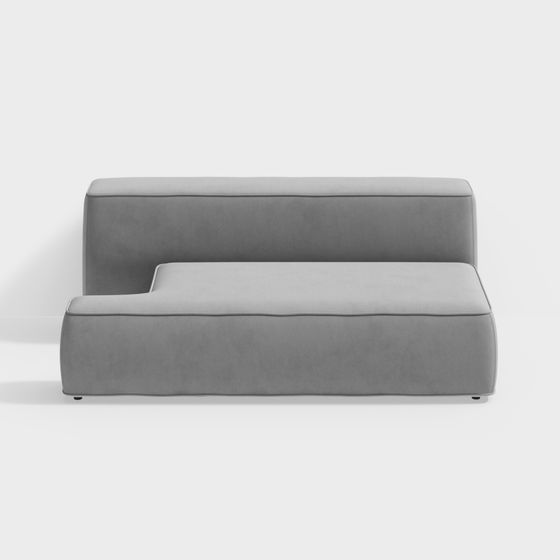 Modern Minimalist Low-Polygon Sofa 3D model