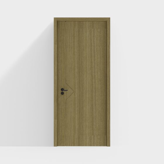 Wood Grain Minimalist Door 3D model