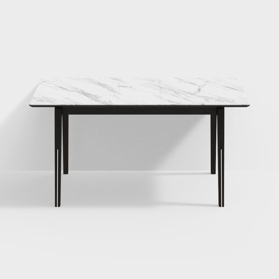 Modern Minimalist Dining Table 3D Model
