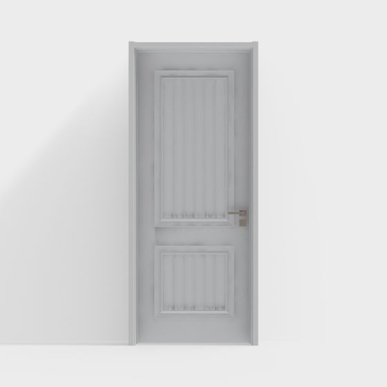 Elegant Minimalist 3D Model Door