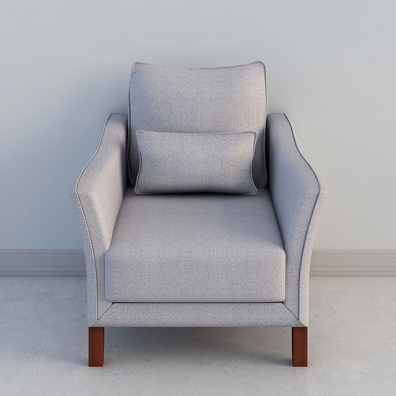 Cozy Corner Low-Poly Sofa Chair 3D model