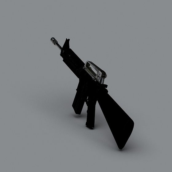 High-Detail M16 Assault Rifle 3D model