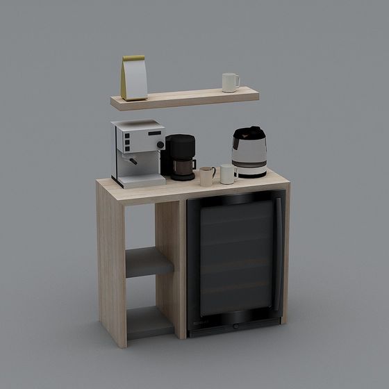 Low-Poly Coffee Corner 3D model