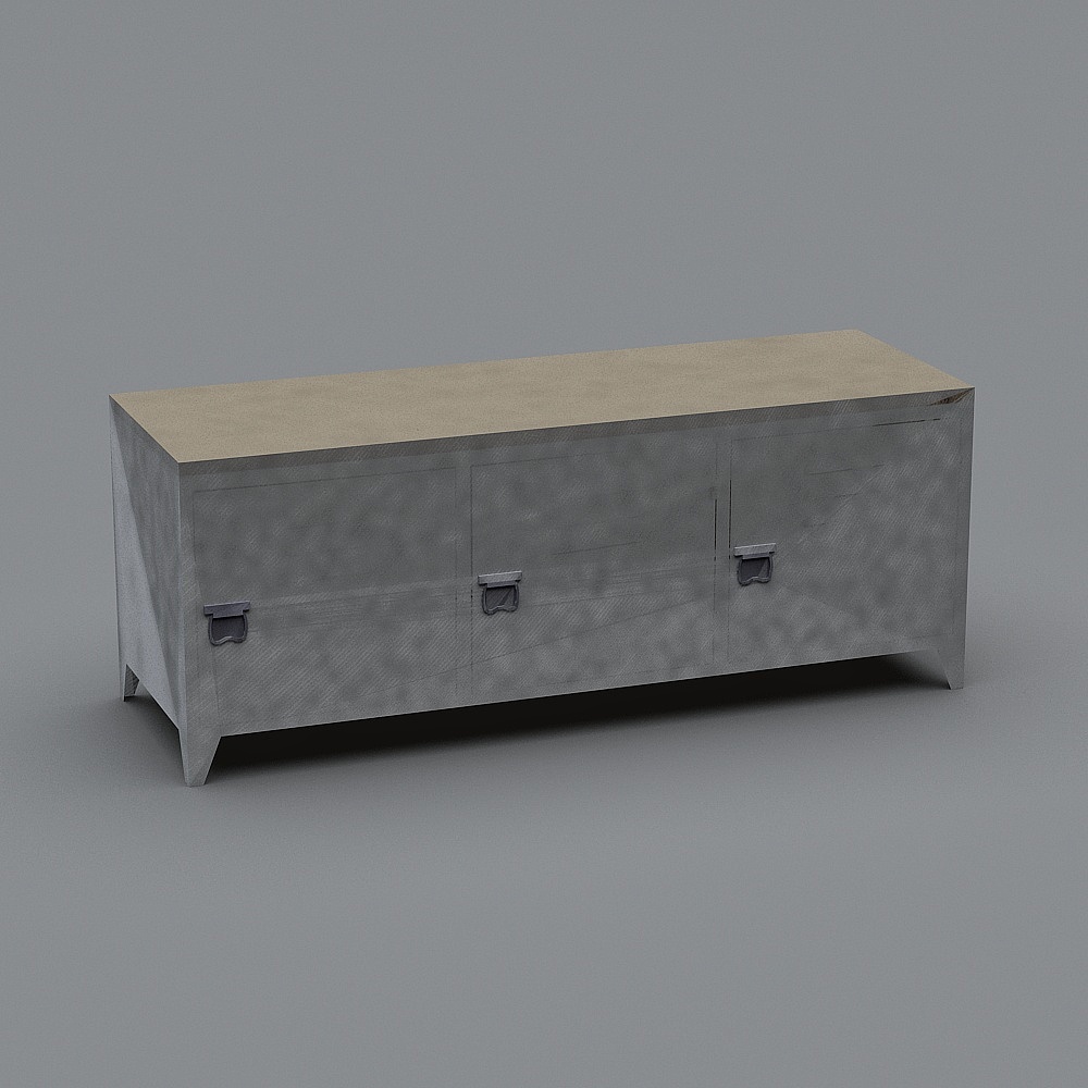 Industrial Style Storage Cabinet 3D model