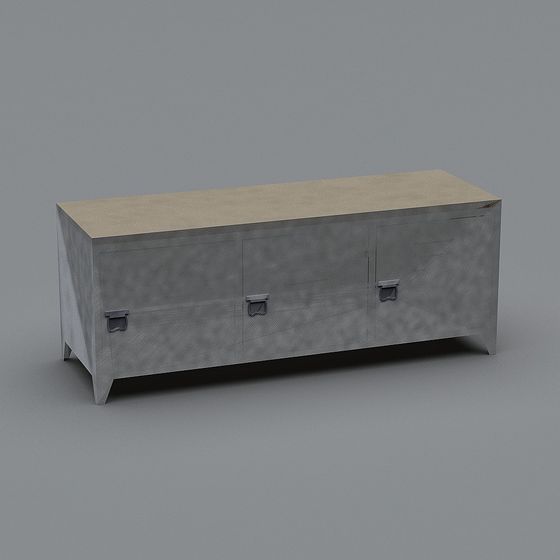 Industrial Style Storage Cabinet 3D model
