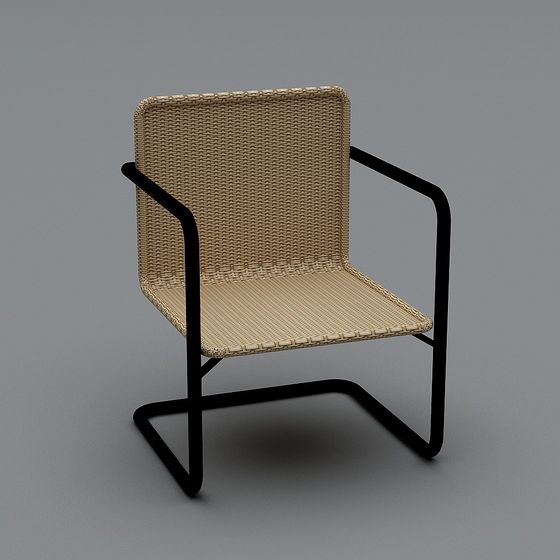 Woven Lounge Chair 3D model for Modern Spaces