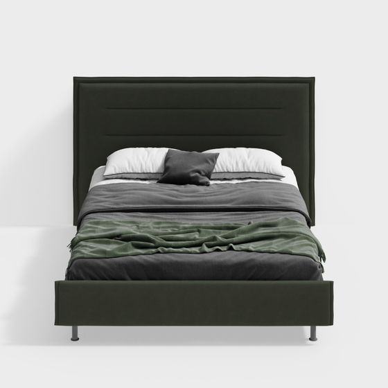 Urban Retreat 3D model Bed for Contemporary Settings