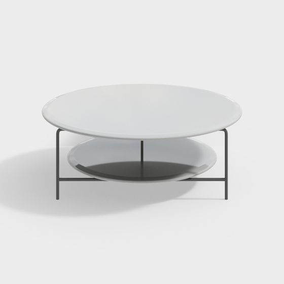 Stylish Low-Polygon Round Table 3D model