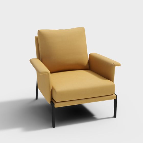 Cozy Sofa 3D model - Modern Aesthetic Design