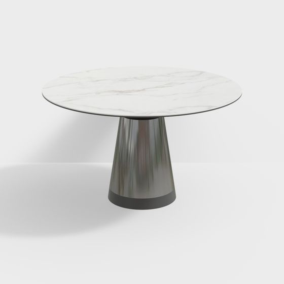 Elegant Low-Poly Round Table 3D model