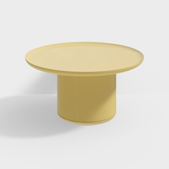 Stylish Cylinder Coffee Table 3D model for Modern Interiors