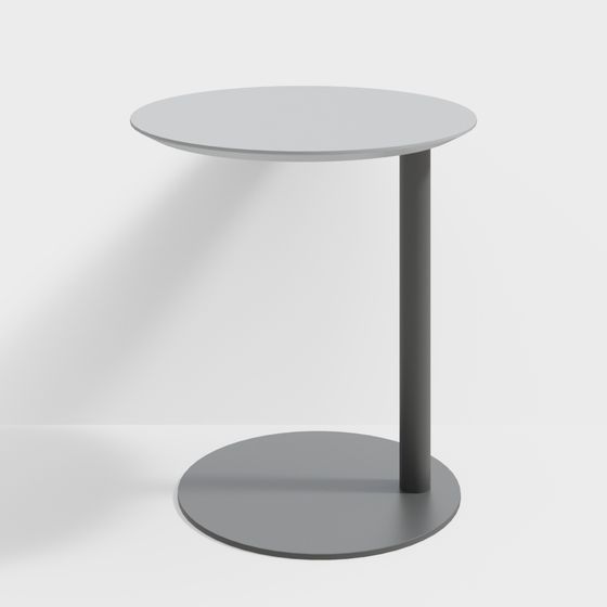 Minimalist Round Table 3D model Design