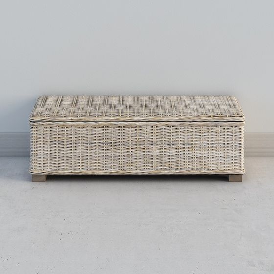Rattan Storage Chest 3D model for Modern Interiors