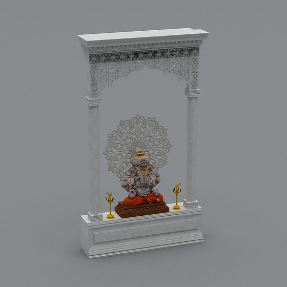 Ganesha Altar Low Poly High Detail 3D model