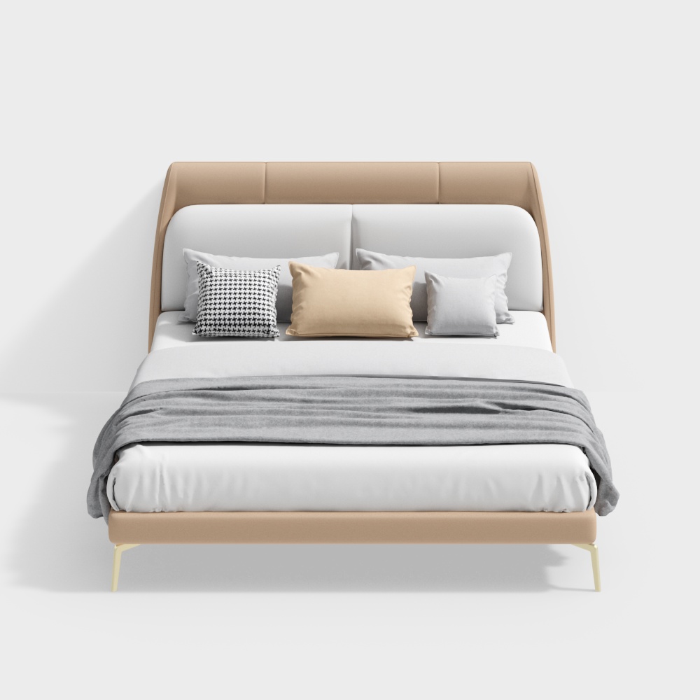 1.8米 皮革金屬雙人床 - BSTJC53 - 多用途系列