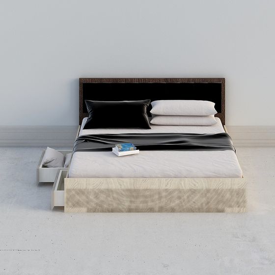 Urban Retreat 3D model Bed Frame for Modern Spaces