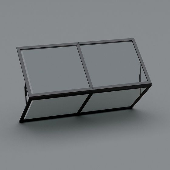 Extrapolated Ventilated Window 3D Model in Black