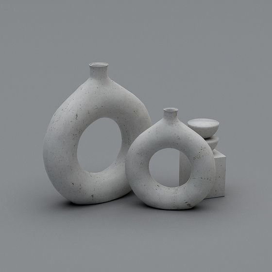 Stylish Low-Polygon Vase 3D Model for Modern Design