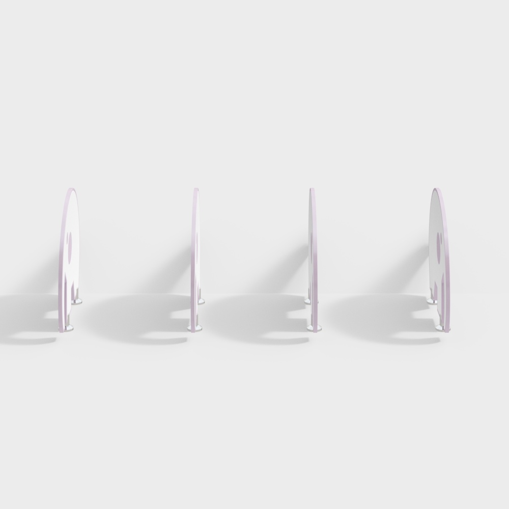 Elegant Curved Railing 3D model for Modern Architecture