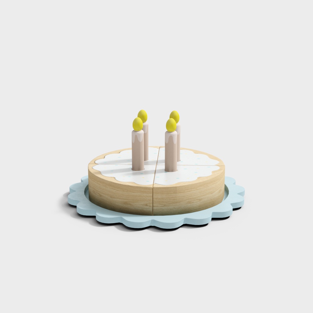 Birthday Cake 3D Model - Celebratory Design