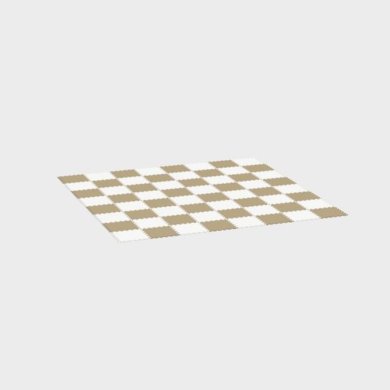 Low Polygon Checkerboard Carpet 3D model