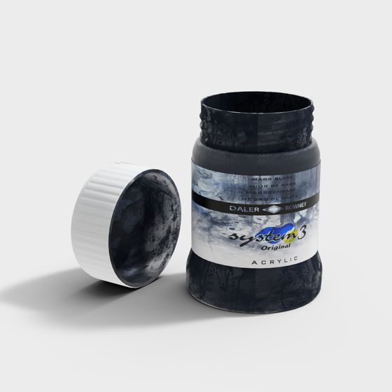 Mars Black Acrylic Jar 3D model for Creative Projects